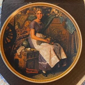 Knowles Norman Rockwell Decorative Plate - Purple and Brown